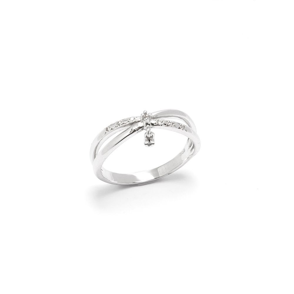 Anel com P�ndulo de Brilhante em Ouro 18 Kilates - 21251